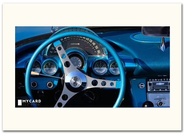 ArtCard - 1960 Chevrolet Corvette 2-Door Convertible, Horizon Blue, dashboard - 22. November 2012